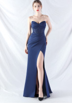 Plus Size Women Sequin Formal Party Maxi Fishtail Evening Dress