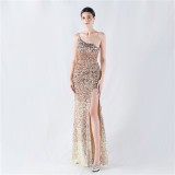 Plus Size Women Sequin Formal Party Maxi Evening Dress
