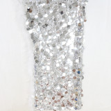 Women sexy suspender sequin irregular dress