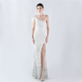 Plus Size Women Sequin Formal Party Maxi Evening Dress