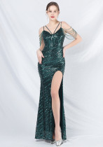 Plus Size Women Sequin Formal Party Maxi Evening Dress