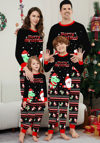 Christmas Family Wear home clothes black long-sleeved Pajama Set