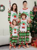 Christmas Family Wear home clothes snowflake Letter print long-sleeved Pajama Set