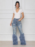 Fashion Casual Long Beard Denim Pants