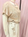 Spring One-Piece Sequin Fashion Short-Sleeved Casual Jumpsuit