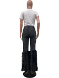 Fashion Casual Long Beard Denim Pants