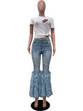 Fashion Casual Long Beard Denim Pants