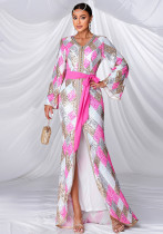 Saudi Arabian Clothing V-Neck Sequin Muslim Evening Dress Women's Clothing Saudi Arabian Clothing V-Neck Sequin Muslim Evening Dress Women's Clothing