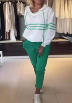 Autumn Fashion Color Matching Hooded Long-Sleeved Hoodies Casual Pants Sports Two-Piece Set For Women Autumn Fashion Color Matching Hooded Long-Sleeved Hoodies Casual Pants Sports Two-Piece Set For Women