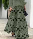 Women's Casual Slash Shoulder Top Printing Loose Pants Fashion 2-Piece Set