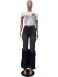 Fashion Casual Long Beard Denim Pants