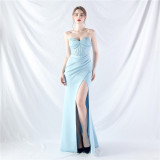 Plus Size Women Sequin Formal Party Maxi Fishtail Evening Dress