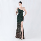 Plus Size Women Sequin Formal Party Maxi Evening Dress