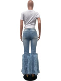 Fashion Casual Long Beard Denim Pants