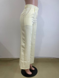 Women's Spring Autumn Winter High Waist Straight Wide Leg Casual Pants