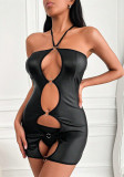 Sexy Halter Hollow Slim Night Dress