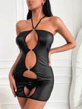 Sexy Halter Hollow Slim Night Dress