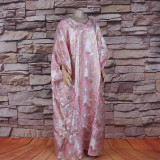 African Mother Loose Long Gown Bubu Bat Sleeves Robe Dress With Headscarf