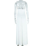 Women's Fashion Solid Color Dress Strap A-Lin Dress
