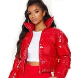 Women zippered padded coat