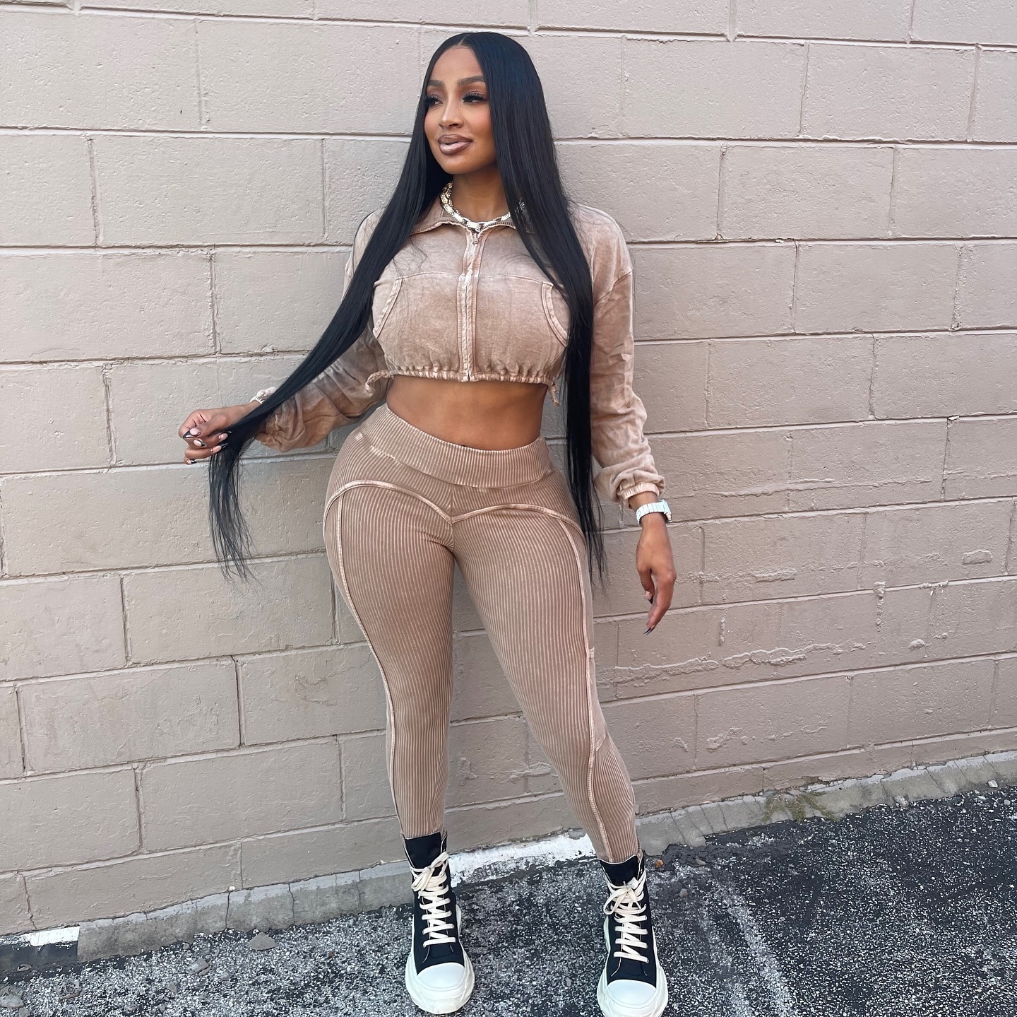 Women sports Top and Pant Casual Two Piece Set