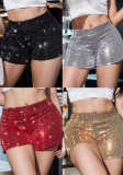 Women sexy stretch sequin shorts