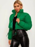 Women zippered padded coat