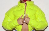 Women zippered padded coat