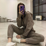 Sports Casual Women's Hooded Zipper Slim Waist One-Piece Jumpsuit