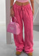 Women's Summer Loose Drawstring Trousers Solid Color Fashion Casual Pants