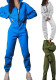 Sports Casual Women's Hooded Zipper Slim Waist One-Piece Jumpsuit