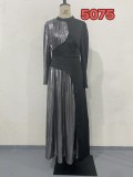 Spring Long Sleeve Slim Lace-Up Women's Irregular Long Fashion Dress
