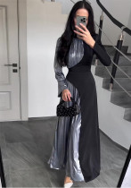 Spring Long Sleeve Slim Lace-Up Women's Irregular Long Fashion Dress Spring Long Sleeve Slim Lace-Up Women's Irregular Long Fashion Dress