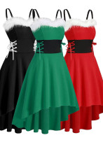 Christmas Women clothing bunny girl sexy suspender irregular dress