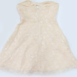Women Strapless Hollow Sexy Party Short Dress