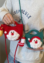 Christmas Wool Knitting Bag Fashionable Shoulder Bag Santa Claus Bag