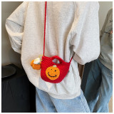 Christmas Wool Knitting Bag Fashionable Shoulder Bag Santa Claus Bag