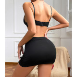 Sexy Women's Fashion Slim Crop Bra Bodycon Skirt Set