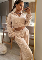 Women Long Sleeve Zipper Casual Hoodies and Long PantsTwo Piece Set Women Long Sleeve Zipper Casual Hoodies and Long PantsTwo Piece Set