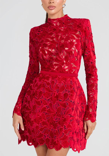 Women Long Sleeve Zipper Casual Party Dress