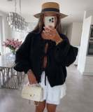 Women Round Neck lace knitting cardigan jacket