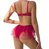 Women Removable Mesh Embroidery Patchwork Cross Hollow Sexy Bodysuit Sexy Lingerie