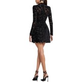 Women Long Sleeve Zipper Casual Party Dress