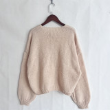 Women Round Neck lace knitting cardigan jacket