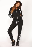 Women Long Sleeve Hoodies and Long Pants SportswearTwo Piece Set