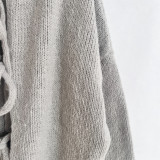 Women Round Neck lace knitting cardigan jacket