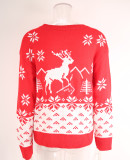 Christmas Plus Size Women Christmas tree Round Neck red sweater