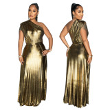 Women Slash Shoulder sleeveless Dress