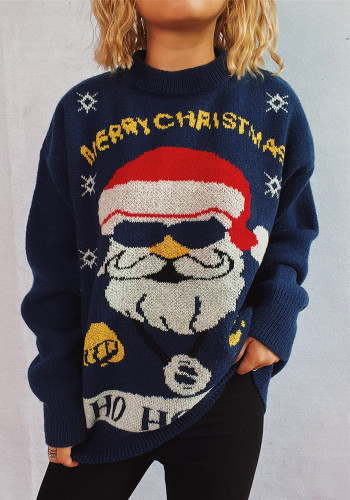 Christmas Women Knitting Santa Claus Sweater