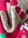 Christmas New Year Women Cute Snowman Round Neck Long Sleeve Knitting Sweater